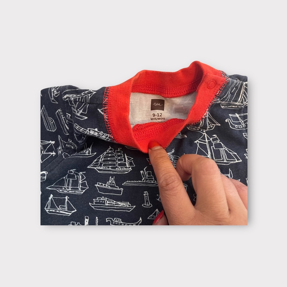 Tea Collection Boat Pattern Romper - Picture 4 of 6